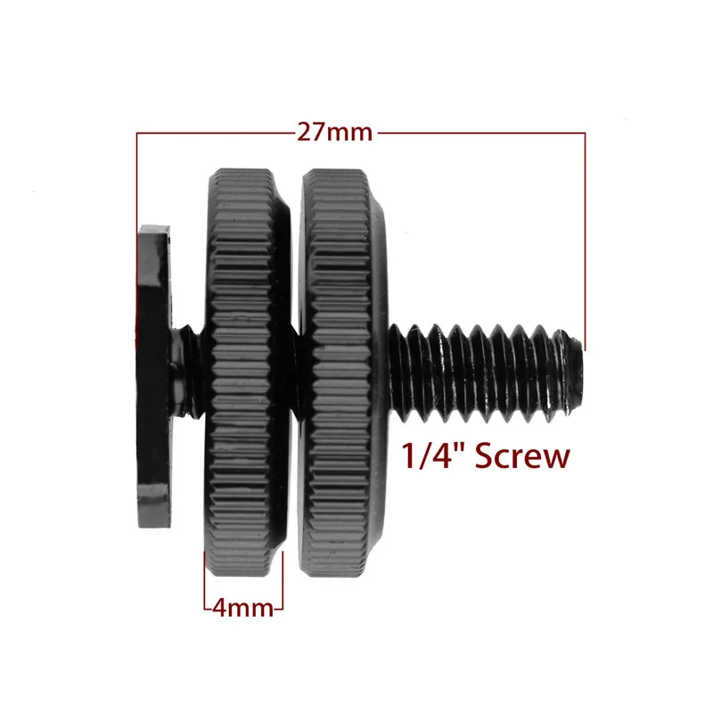 1/" вспышка Крепление-адаптер для горячего башмака штатив винт конвертеры адаптеры с двойными гайками для DSLR камеры Rig монитор светодиодный видео светильник
