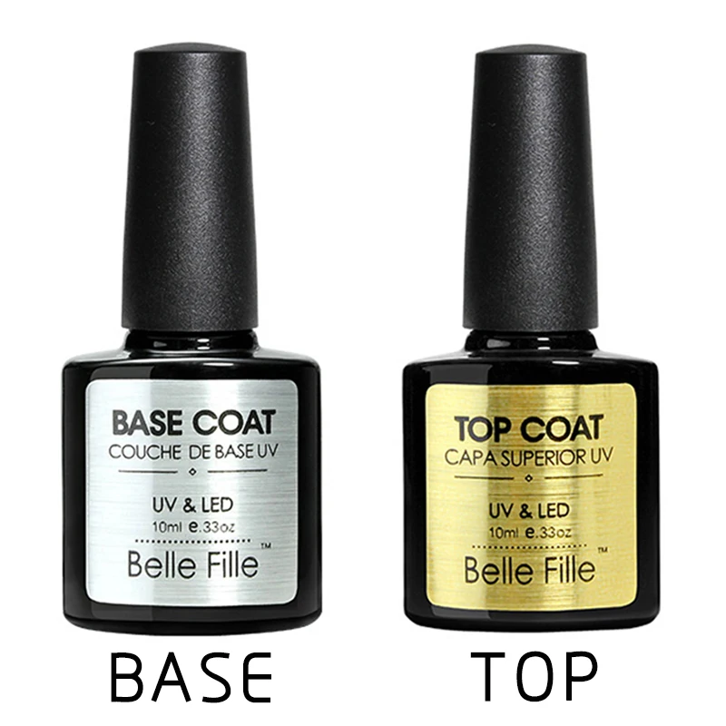 UV Gel Nail Polish Base Coat Top Coat 10ml Transparent Gel Polish