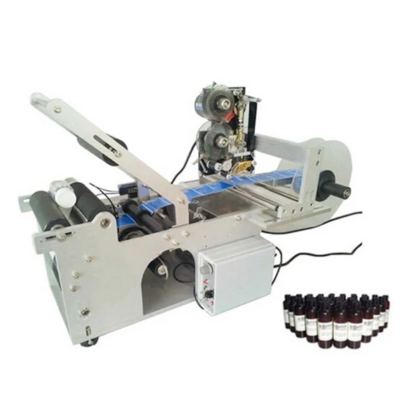 Полуавтоматическая машина для маркировки электронных жидких бутылок из нержавеющей стали с печатной машиной для этикеток