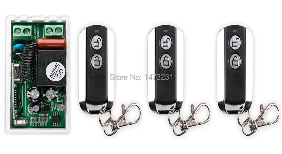 

most simple wiring New AC 220 V 1CH Wireless Remote Control Switch System 1pcs Receiver & 3pcs 2 Keys metal waterproof Remote