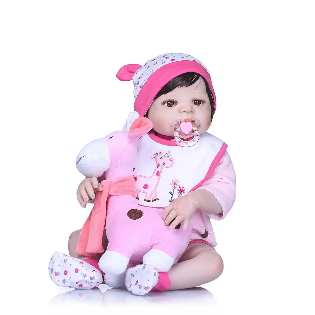 

Kids Soft Silicone Realistic With Clothes 2-4Years Collectibles, Gift, Playmate Reborn Baby Pink Doll