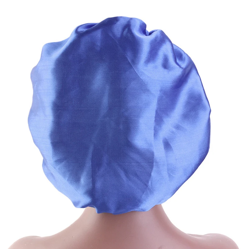 Удобная Женская мода широкий диапазон Атласная шапочка для волос Ночная шапочка для сна женский тюрбан колпак для сна