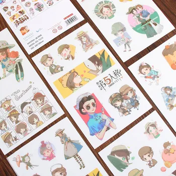 

6 Sheets/Pack Identity V Game Characters Washi Sticker Decoration Scrapbooking Stationery Planner Stickers