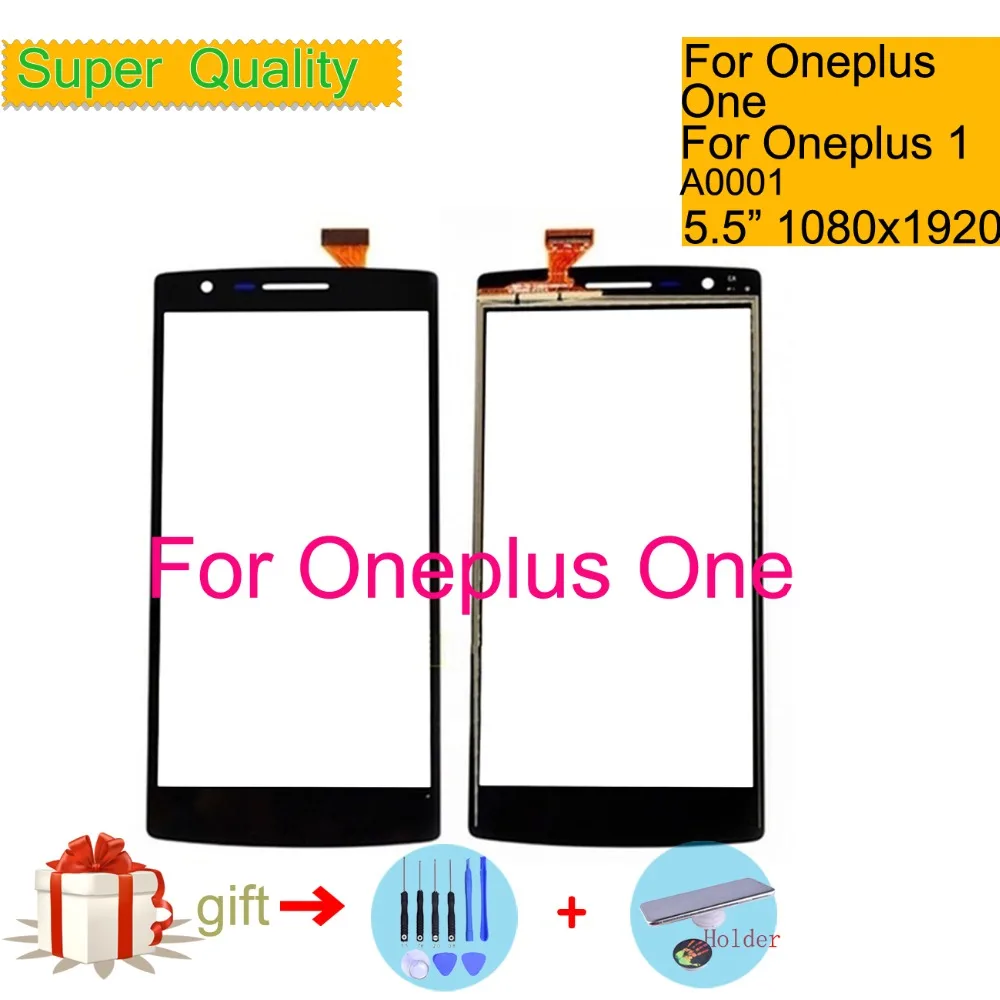 Сенсорный экран для Oneplus One 1+ A0001 Сенсорная панель дигитайзер передняя внешняя стеклянная линза без ЖК-дисплея замена 5,5"