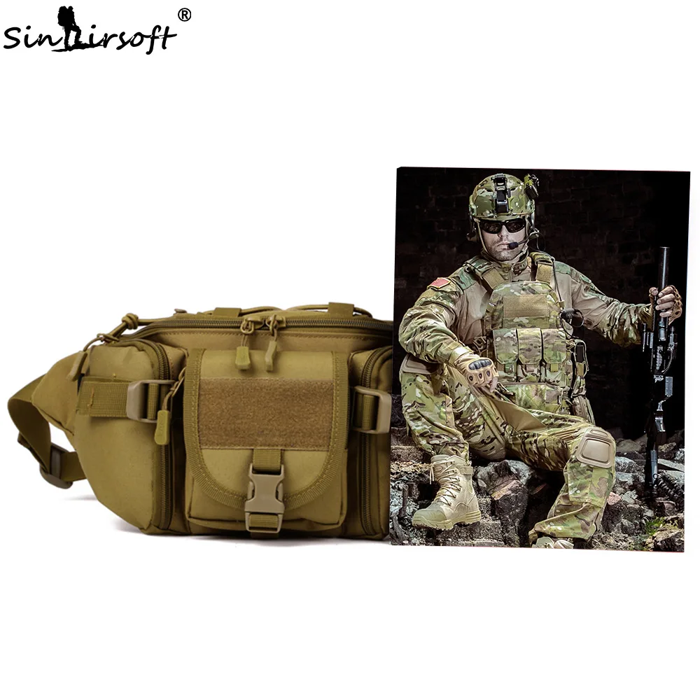 Billige SINAIRSOFT Taktische Taille Tasche Wasserdicht Fanny Pack Wandern Angeln Sport Jagd Taschen Camping Sport Molle Armee Tasche Militär