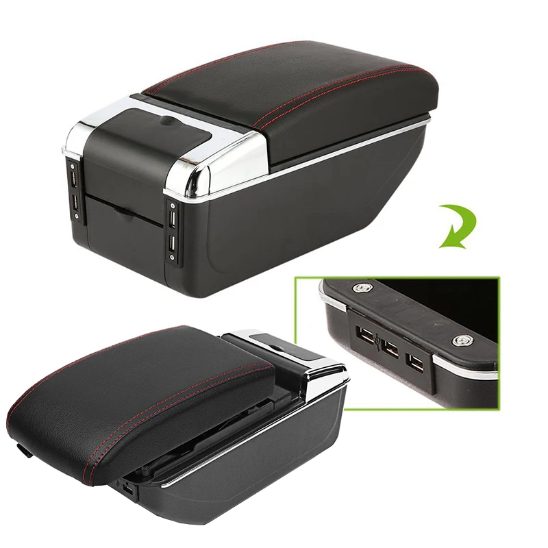 For Honda CR Z CRZ Car Armrest Box USB Charging Heighten Double Layer