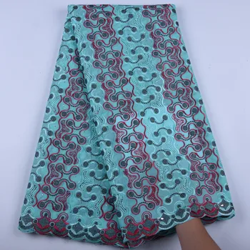 

Latest Swiss Lace Fabric African Voile Lace In Switzerland High Quality Nigerian Dry Cotton Lace Fabric For Party Dress A1588