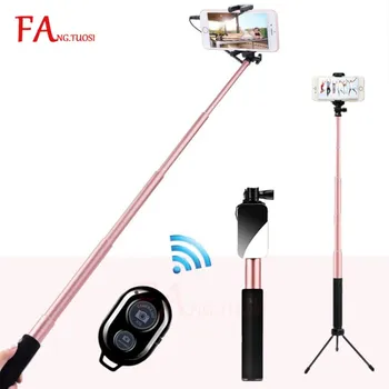 

FANGTUOSI Handheld Tripod Wired Mini Selfie Stick Monopod for iPhone 6s 5 Samsung Huawei Xiaomi Bluetooth Remote Palo tripod