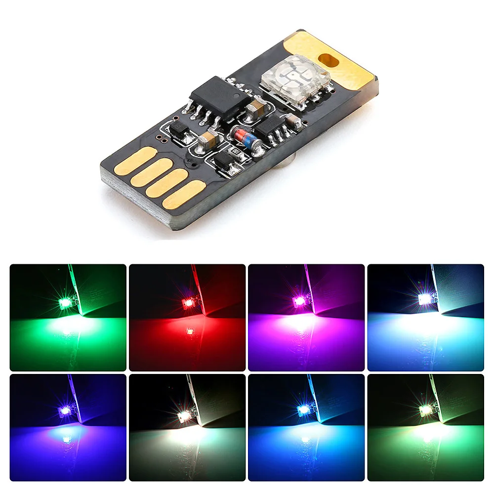 

1pcs Car USB RGB Atmosphere Lights Colorful Music Voice Control Car Home Interior Atmosphere LED Light Car styling Accessories