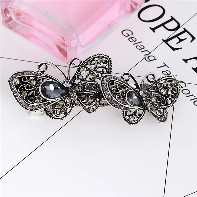 Diamond Crystal Hairpin Crystal Ponytail Hair Clip Classic Retro