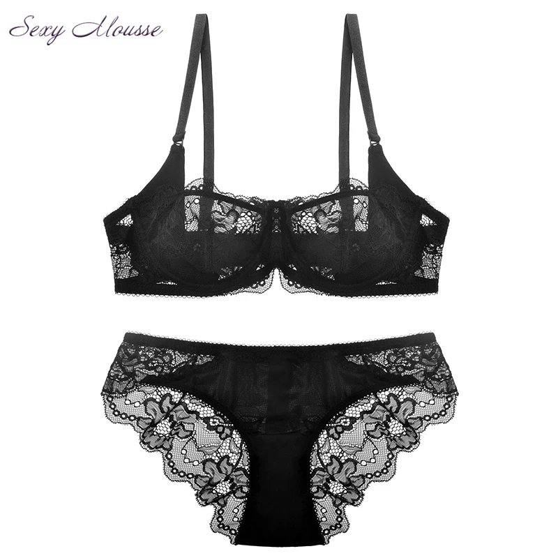 Sexy Mousse elegant lace thin cup Europe luxury Brand Bra Set Woman Soft lace Black Lingerie Underwear 3001 Sexy Mousse elegant lace thin cup Europe luxury Brand Bra Set Woman Soft lace Black Lingerie Underwear 3001