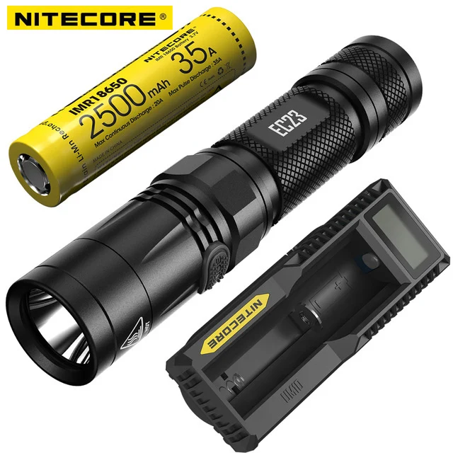 Светодиодный водонепроницаемый фонарик NITECORE EC23 1800 лм 8 режимов|portable torch|led flashlight