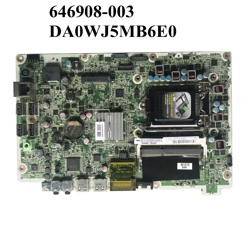 Отлично подходит для HP 120 1024LA материнская плата AIO H61 S1155 646908 003 665465 001 DA0WJ5MB6E0 100%