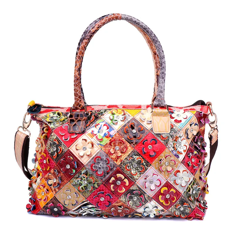 AEQUEEN Лоскутные сумки из натуральной кожи женские роскошные сумки на плечо женские сумки через плечо с цветочным принтом женские сумки через плечо