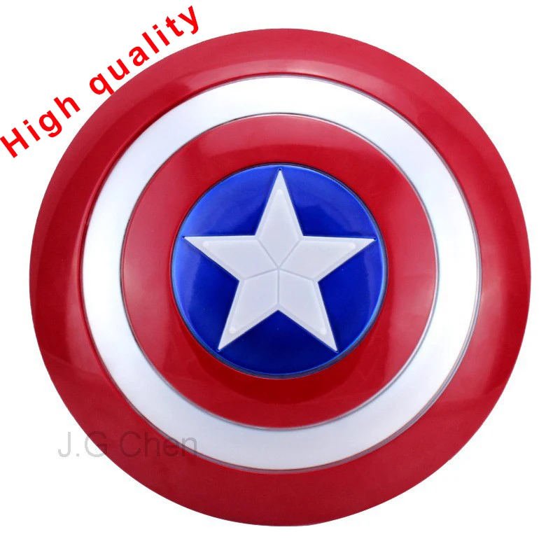 

J G Chen The Avengers Captain 32CM America Shield Light-Emitting & Sound Cosplay property Toy Metallic shield Red/Blue
