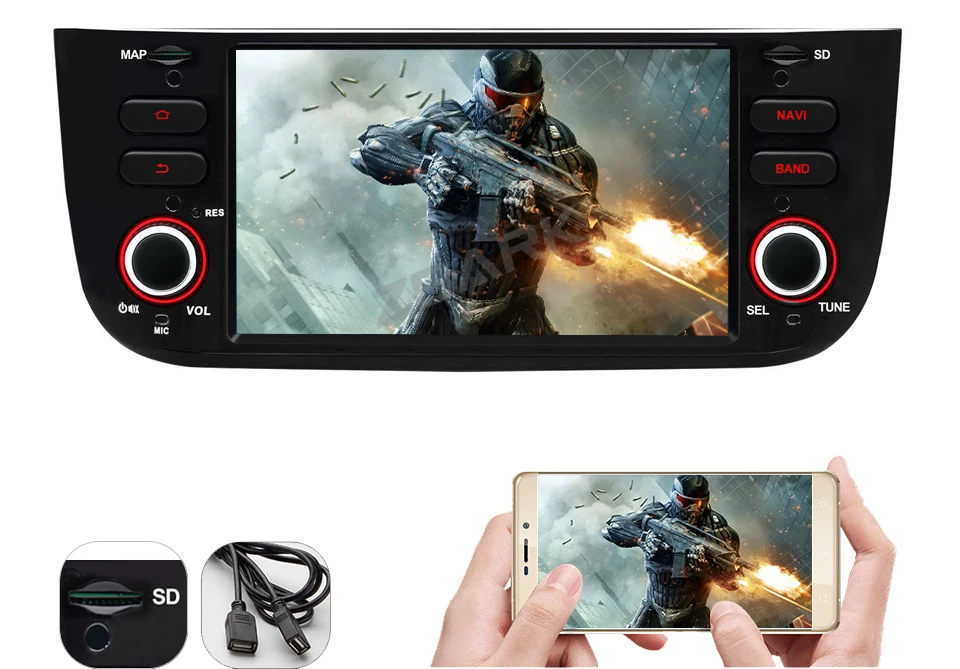Perfect Android 8.1 Car Radio Player 2G RAM GPS WiFi Bluetooth Canbus for FIAT Punto 199 310 / Linea 323 2012 2013 2014 2015 2016 10