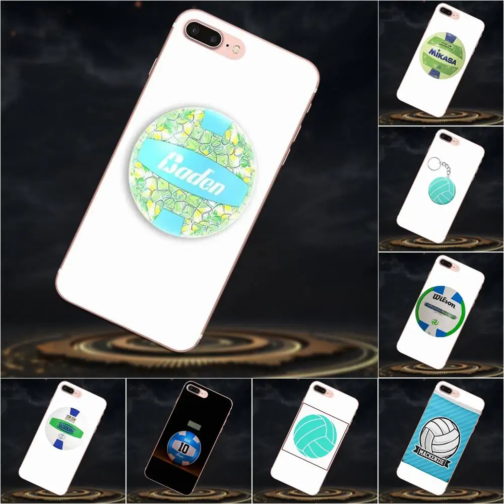 Volleyball Logo Blue-green TPU Fashion Cell Case For Galaxy J1 J2 J3 J330 J4 J5 J6 J7 J730 J8 2015 2016 2017 2018 mini Pro | Мобильные