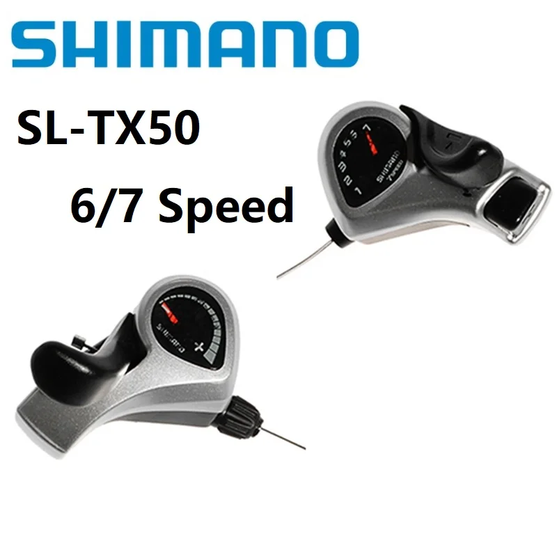 

1 Pair SHIMANO SL TX50 Front Rear Bicycle Derailleur 6/7 Speed Shift Lever 18/21 Speed MTB Mountain Bike Shifting