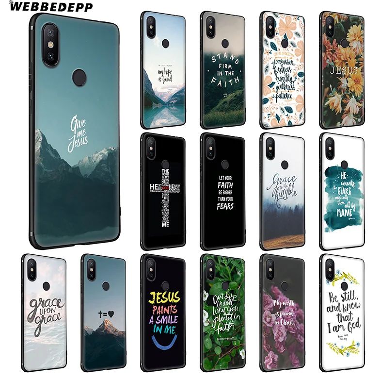 WEBBEDEPP Bible Verse Jesus Мягкий силиконовый чехол для Xiaomi Redmi Note 7 6 6A 5 4 4X 4A S2 Plus Pro Lite Go |