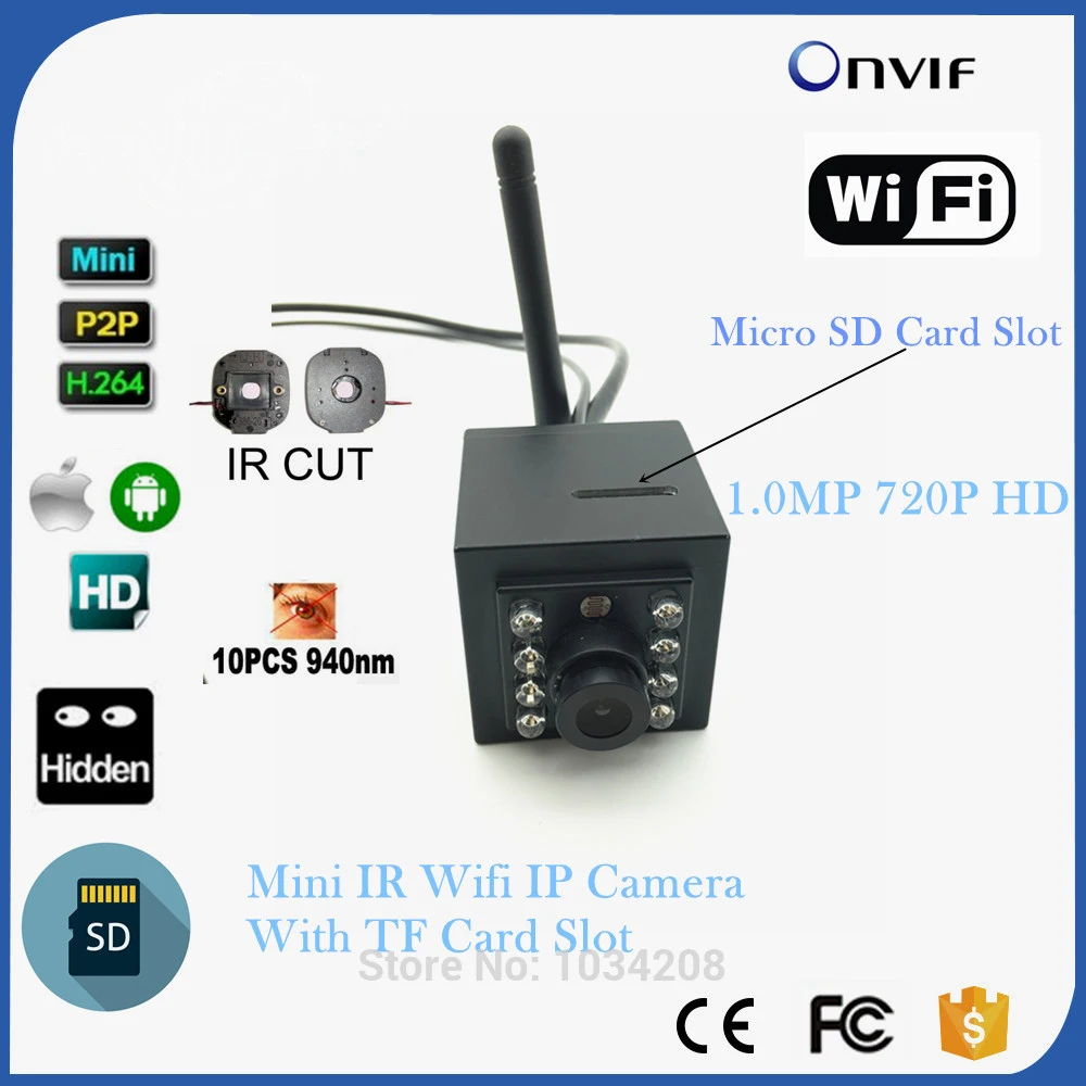 1MP 720P Indoor 940nm Invisable IR Leds Wifi Wireless Ip Camera Sd Card Video Surviallance P2P Onvif HD Mini IP Cam WIFI IR-CUT 1MP 720P Indoor 940nm Invisable IR Leds Wifi Wireless Ip Camera Sd Card Video Surviallance P2P Onvif HD Mini IP Cam WIFI IR-CUT