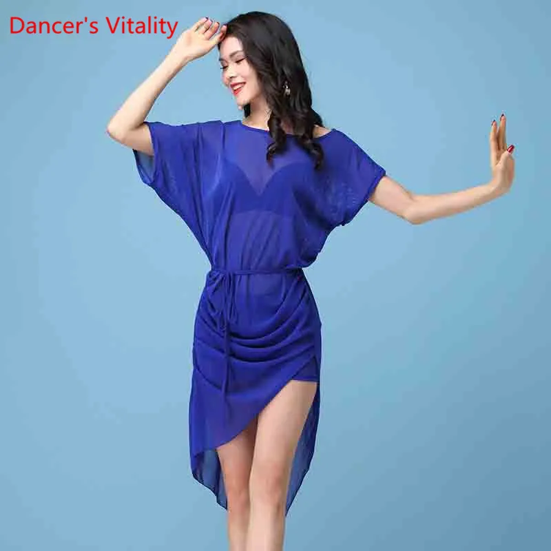 

Girls Belly dance clothes Sexy Short Sleeves dress,silver fashion dresses Dancer's Skirt M,L ,blue yellow and red