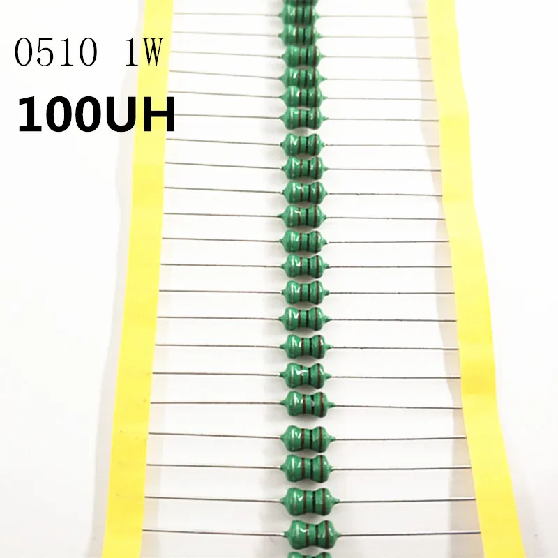 50pcs/LOT 1w 100uH 0510 Color Code Inductance Inductorin Inductors