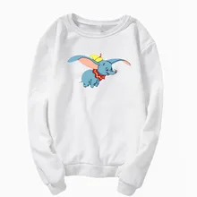 Sweatshirt round neck long-sleeved printed sweatshirt Dumbo print cute Kawaii shirt Sweatshirt round neck long-sleeved printed sweatshirt Dumbo print cute Kawaii shirt