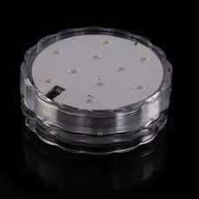 4 пары многоцветный 10 светодиодов погружной светильник лампа водонепроницаемый пульт дистанционного управления подводный свадебное праздничное украшение свет