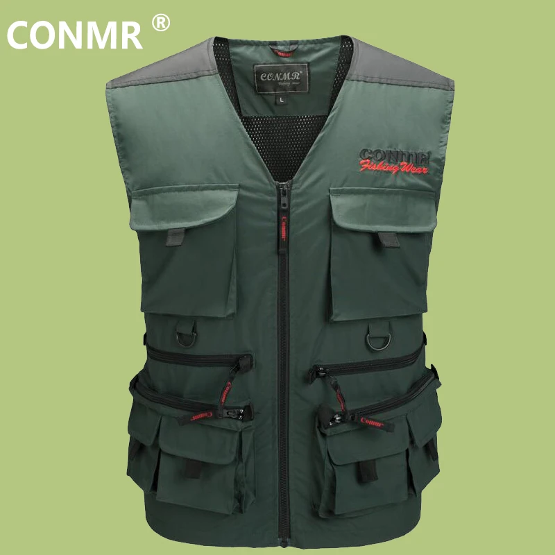 CONMR Waterproof Fishing Vest Professional Multi Pocket Photography