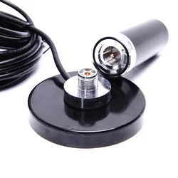 Antenne double bande VHF UHF pour autoradio, avec câble Coaxial de 5M, Base de montage magnétique, connecteur BNC 136 174MHz/400 480Mhz 