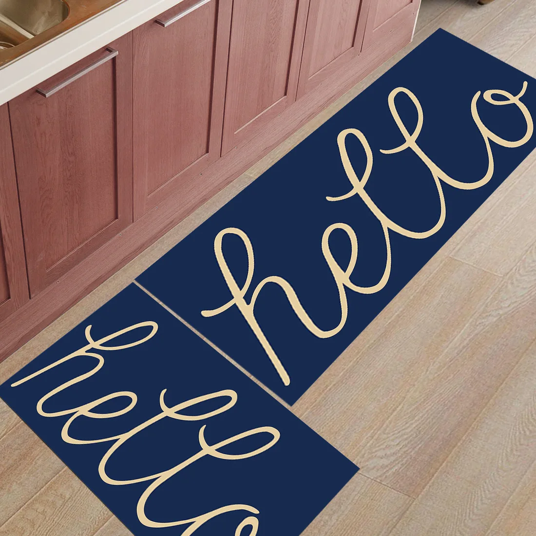 2pcs Set Hello Welcom Home Doormats Entrance Front Door Rug Indoor