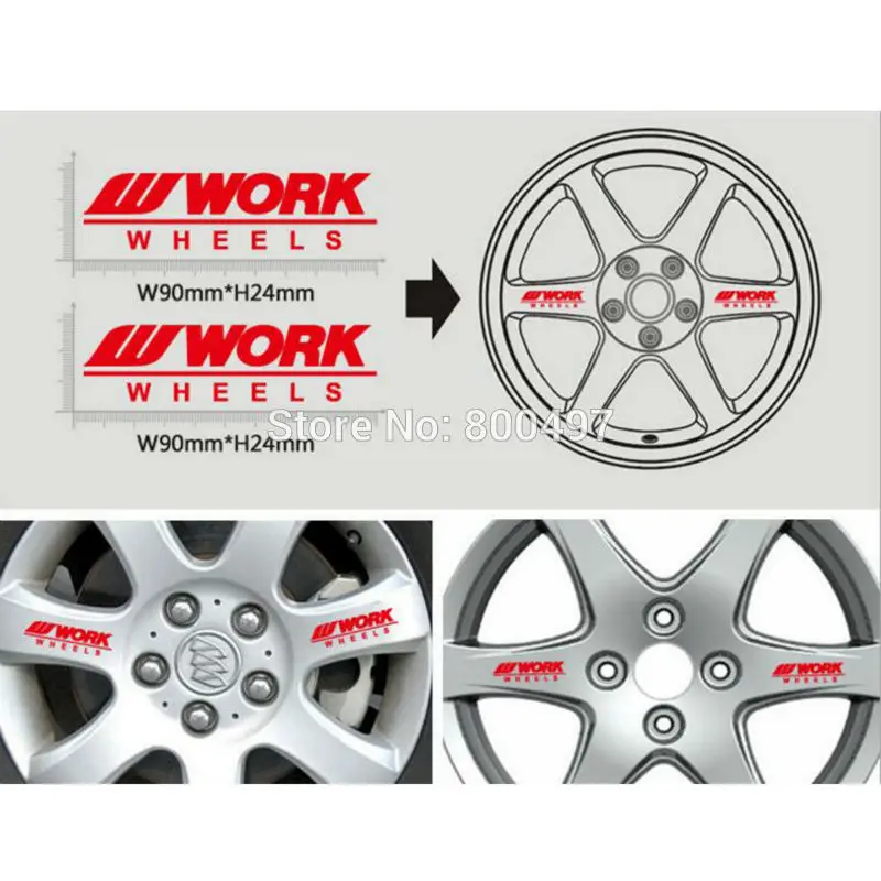 4 x Newest Funny Car Wheel Rim Decoration Sticker Series Car