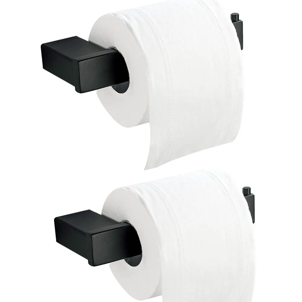 

Leyden 2pcs Bathroom Accessories Set Blackened Finish 2 Toilet Paper Holder Set Toilet Roll Paper Holder Tissue Holder