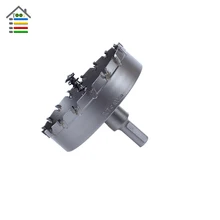 100mm Tungsten Carbide Tip TCT Drill Bit Hole Saw Set for Metalworking Stainless Steel Metal Alloy Drilling Tipped Cutter Tool