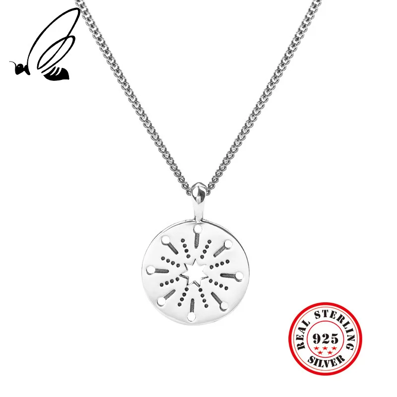 

Hollow Star Necklace 925 Silver Star Choker Kolye Thai Silver Pendant Charm Vintage Boho Bijoux Collier Necklace For Women