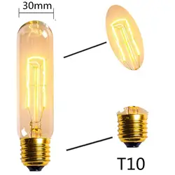 T10 40 Вт 220 В EDISON ЛАМПЫ углеродного Книги по искусству под старину Стиль Эдисон Свет Вольфрам Винтаж EDISON ЛАМПЫ теплый белый E27 галогенные