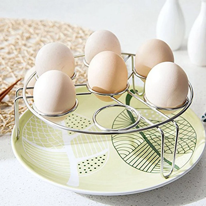 Нержавеющая Сталь Паровая стойка для яиц кухонный водонепроницаемый Пароварка для яиц домашний многофункциональный 7 отверстий Пароварка с решеткой