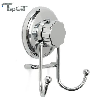 

Wall Hook Stainless Steel Removable Vacuum Suction Cup Robe Hooks Wall Mounted Bathroom Kitchen Robe Hooks for Towel Robe Hanger