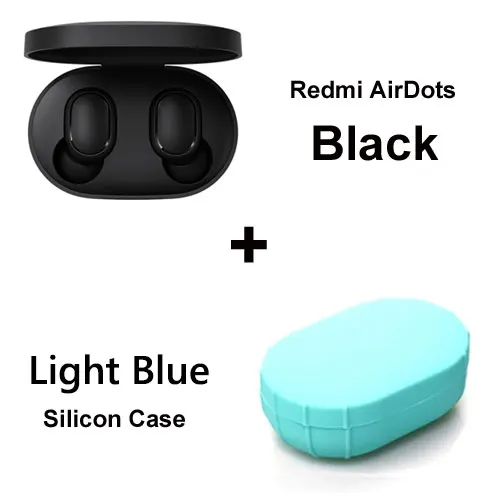 Xiaomi Redmi Airdots Xiaomi беспроводные наушники Голосовое управление Bluetooth 5,0 шумоподавление управление - Цвет: Add LBlue Case