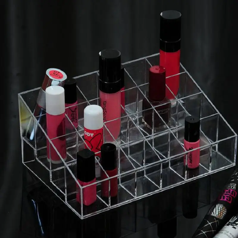 Buy 24 Lipstick makeup organizer acrylic organizador storage makeup Holder box