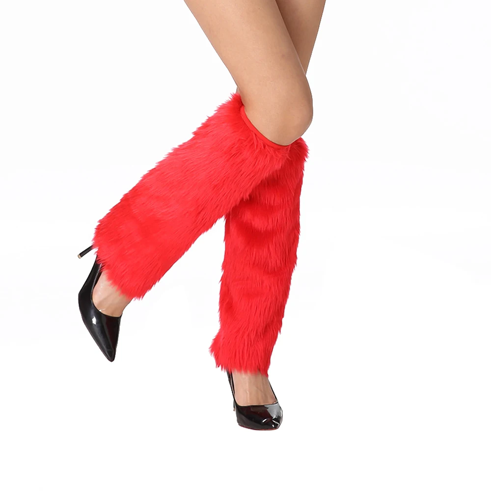 3 цвета Для Женщин Рождественский теплый плюш гетры ботильоны манжета для ноги крышки носки Косплэй костюм аксессуары зимние сапоги