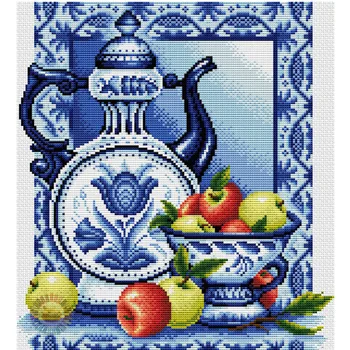 

Diy Diamond painting Blue and white porcelain diamond cross stitch crystal diamond sets decorative embroidery cross-stitch #RB01