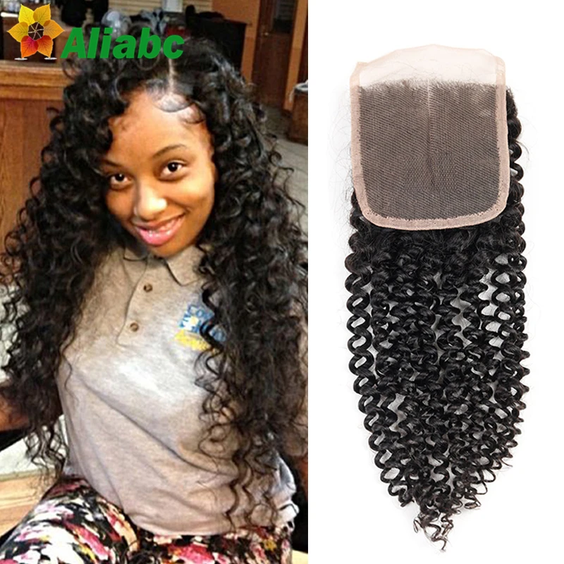 

Sale Promotion Yvonne Brazilian Kinky Curly Closure Human Hair Brazilian Lace Closures Hj Weave Beauty Human Hair Closures