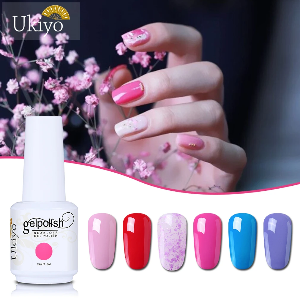 Гель-лак для ногтей Ukiyo 15 мл стемпинга Vernis Ongle Esmaltes permantes De UV Y светодиодный