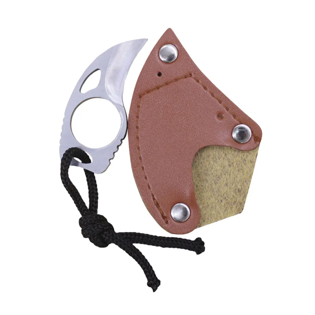 Маленький портативный нож, оборудование для кемпинга, инструмент для выживания, самообороны, мини-нож, кожаный нож