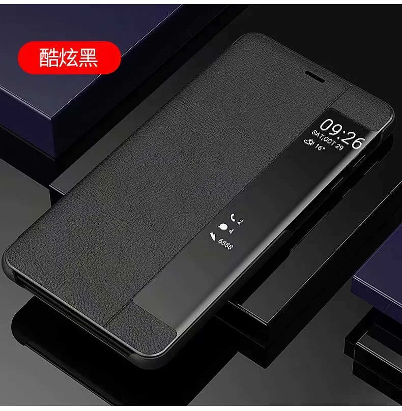 Черный Samsung galaxy a7 чехол кронштейн окна защитный чехол флип-чехол КРЫШКА ДЛЯ S8 S9 S10 Plus note 8 9 s7 edge A9 J4 J6 - Цвет: Черный