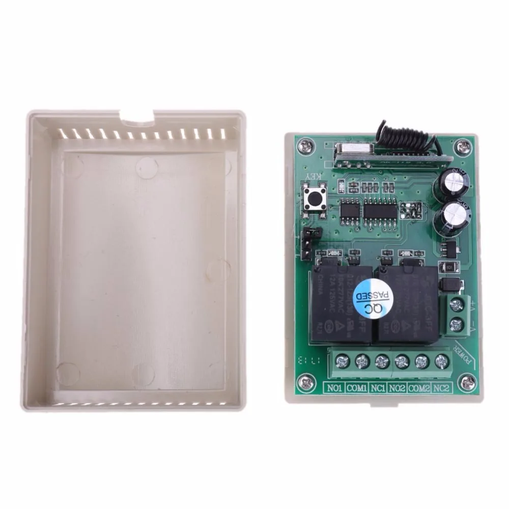 

Practical DC 12V 2CH 433MHz Wireless Remote Control Switch Compatible 2262/2260/1527/2240 Code Remote Control Controller Switch