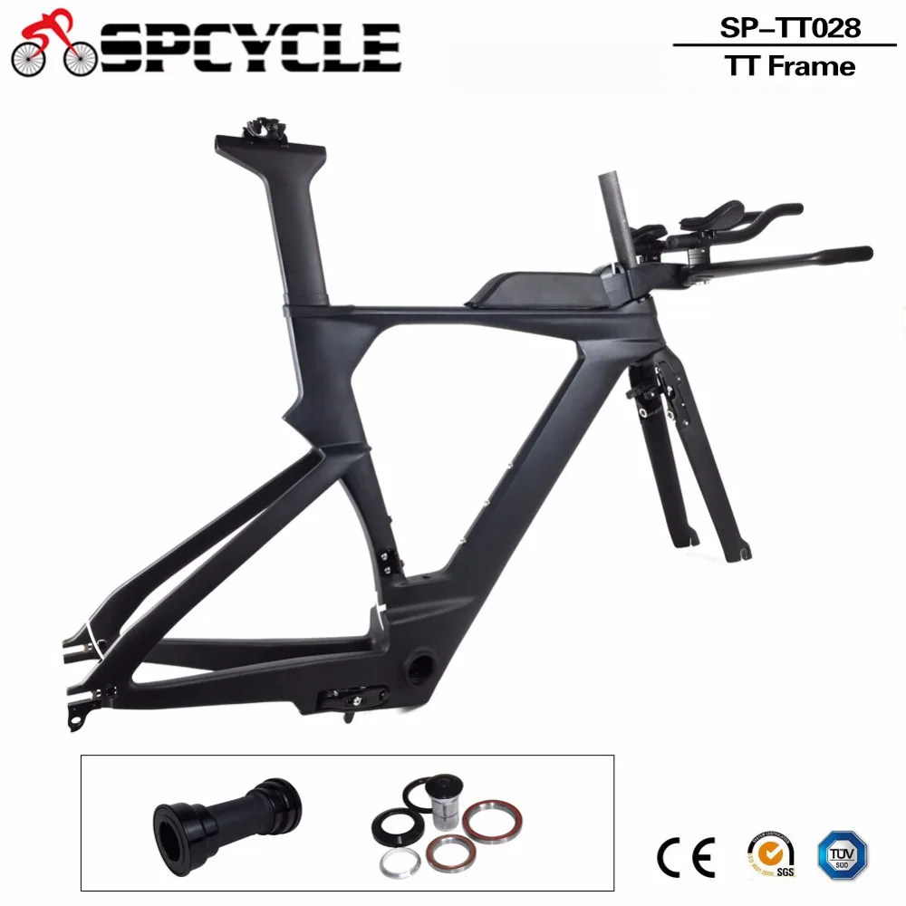 Sale Spcycle 2018 Full Carbon TT Bicycle Frames TimeTrial Triathlon Carbon Bike Frames Track Bicycle Framesets TT Carbon Handlebars 1