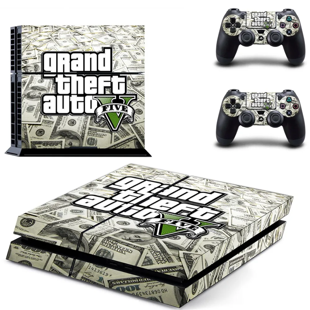 Grand Theft Авто V GTA5 наклейка для PS4 стикеры Наклейка Винил для sony Playstation 4 консоли и 2 Пульты ДУ игровых приставок наклейка для PS4