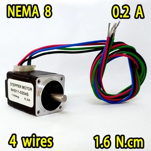 NEMA8 шаговый двигатель 8HS11-0204S 1.8 град 0.2A 1.6 N. cm момент Супер продаж! Бесплатная доставка! Высокое качество!